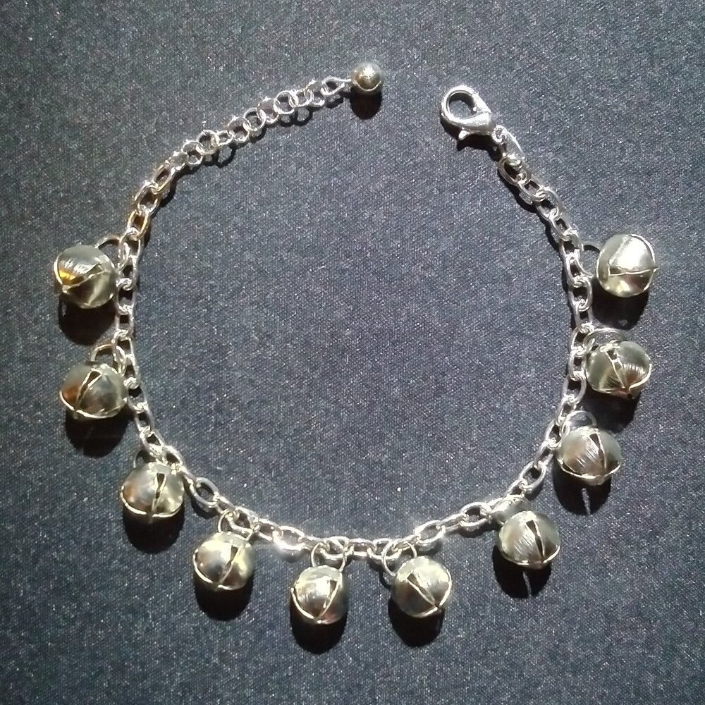 Silver Bell Charm Bracelet